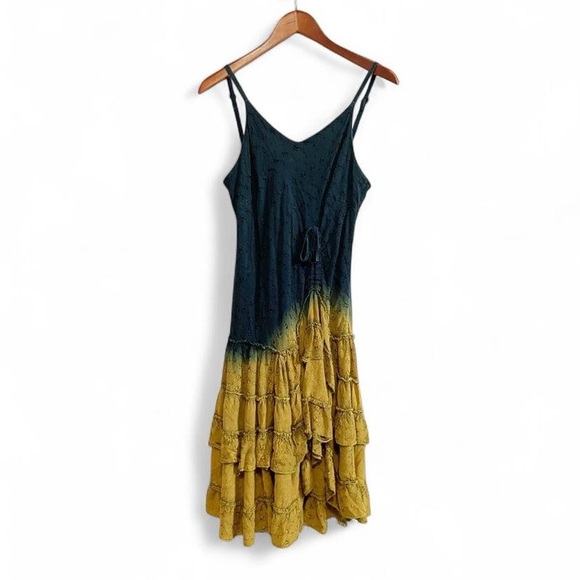 Boho Fairy Festival Tie-dye Ruffled Dress - Picture 1 of 7